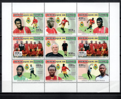 Guinea 2008 Football Soccer Sheetlet (lower Right Corner Slightly Bended) MNH - Nuevos