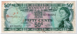 FIJI,50 CENTS,1969,P.58,F-VF,SPOTS - Figi