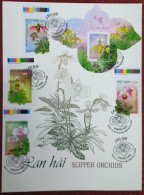 FDC Viet Nam Vietnam With Perf Stamps & Souvenir Sheet 2023 : Lady Slipper Orchid Flower (Ms1184) - Viêt-Nam