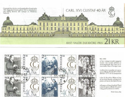 Sweden 1986 Birthday King Carl XVI Gustav Mi 1390-1394 X 2 In Booklet 115, Cancelled 23.1.92 - Usati