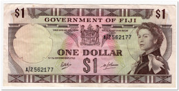 FIJI,1 DOLLAR,1969,P.59,VF,GRAFFITI - Fiji