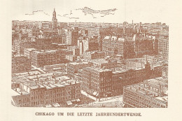 Illinois - Chicago - Veduta - Stampa D'epoca - 1920 Vintage Print - Prenten & Gravure