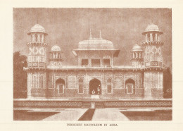 India - Agra - Mausoleo - Stampa D'epoca - 1920 Vintage Print - Estampas & Grabados