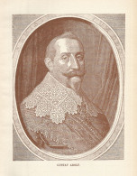 Ritratto Di Gustavo II Adolfo Di Svezia - Stampa D'epoca - 1920 Old Print - Prints & Engravings