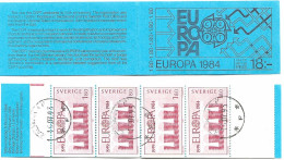 Sweden 1984 Europa., Mi 1270 X 10, In Booklet, Cancelled(o) - Gebraucht