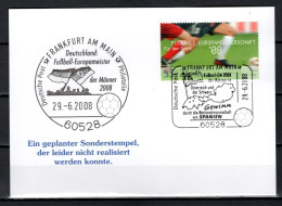 Germany 2008 Football Soccer European Championship Commemorative Card With Special Stamp Which Could Not Be Realized - Eurocopa (UEFA)