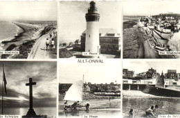 AULT - ONIVAL - LA PLAGE - LE PHARE - JEUX DE SABLE - LE CALVAIRE - VUE GENERALE - Ault