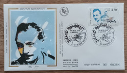 FDC 1993 - YT N°2810 - DJANGO REINHARDT - BOULOGNE BILLANCOURT - 1990-1999