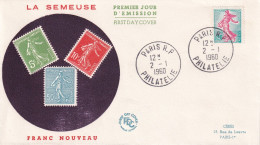 FDC 02/01/1960: La Semeuse - Franc Nouveau - Y&T N° 1233 - 1960-1969