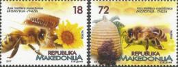 Macedonia 2017 Honey Bees Set Of 2 Stamps MNH - Macédoine Du Nord