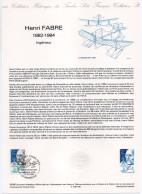 - Document Premier Jour HENRI FABRE (1882-1984) - MARSEILLE 22.2.1986 - - Física