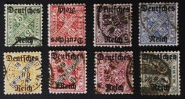 1920 Dienstmarken : Ziffern In Schildern Satz Mi. 57 - 64 - Dienstzegels