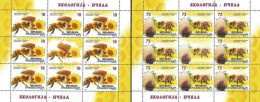Macedonia 2017 Honey Bees Set Of 2 Sheetlets With Labels MNH - Abejas