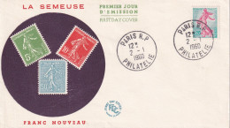 FDC 02/01/1960: La Semeuse - Franc Nouveau - Y&T N° 1233 - 1960-1969