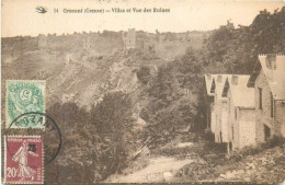 28.04.2024 - A - 14. CROZANT (Creuse) Villas Et Vue Des Ruines - Crozant