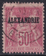 French Offices Alexandria 1899 Sc 12 Yt 15 Used Some Perf Damage - Gebraucht