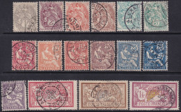 French Offices Alexandria 1902 Sc 16-28 Yt 19-31 Partial Set Used With Shades - Usati