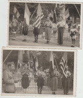 2 Cartes Photos  -  Commémoration - Drapeaux   (G.2533) - A Identifier