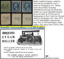 USA United States 1908/1918 3 Stamp Perfin BAP By The Barber Asphalt Paving Company From Philadelphia Lochung Perfore - Zähnungen (Perfins)