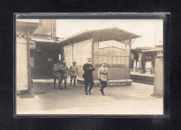 (28/04/24) 60-CPA CHANTILLY - CARTE PHOTO - LA GARE - GENERAL JOFFRE - Chantilly