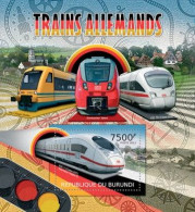 MVT-BK1-542 MINT PF/MNH ¤ BURUNDI 2012 BLOCK ¤ HISTORY OF TRAINS - CHEMINS DE FER EISENBAHN FERROVIE - Eisenbahnen