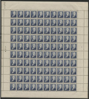 N° 619 4 Fr Claude CHAPPE Feuille Complète De 100 Ex Neufs ** (MNH) Cote 40 € - Full Sheets