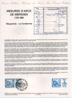 - Document Premier Jour LES MESURES D'ARCS DE MÉRIDIEN (1736-1986) - Maupertuis - La Condamine - PARIS 5.9.1986 - - Exploradores