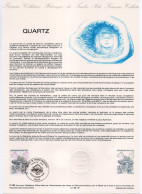 - Document Premier Jour Les Minéraux : Le QUARTZ - PARIS 13.9.1986 - - Mineralien