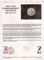 - Document Premier Jour LES CENT ANS D'ENSEIGNEMENT TECHNIQUE - VOIRON 4.10.1986 - - Documentos Del Correo