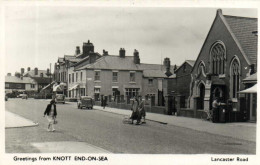 Greetings From KNOTT END ON SEA  Lancaster Road Animée Voitures Cars RV - Andere & Zonder Classificatie