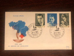 BELGIUM FDC COVER 1963 YEAR RED CROSS HEALTH MEDICINE STAMPS - Storia Postale