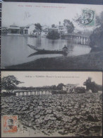 Indochine Lot 2 Hanoi Petit Lac , Cpa Timbrées - Viêt-Nam