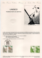 - Document Premier Jour TIMBRES-POSTE DE SERVICE UNESCO - PARIS 6.12.1986 - - UNESCO