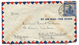 Congo Coquilhatville Oblit. Keach 8A3-Dmyt/y Sur C.O.B. 244 Sur Lettre Vers Bruxelles - Cartas & Documentos