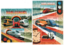 MVT-BK1-542 MINT PF/MNH ¤ BURUNDI 2012 BLOCK ¤ HISTORY OF TRAINS - CHEMINS DE FER EISENBAHN FERROVIE - Trains