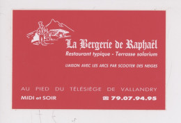 Landry "La Bergerie De Raphael" Restaurant En Scooter Des Neiges Par Les Arcs Télésiège Vallandry Autocollant 12,5X8 - Otros & Sin Clasificación