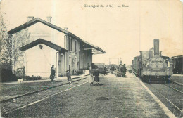 47 GRANGES  La Gare Locomotive    2 Scans - Otros & Sin Clasificación