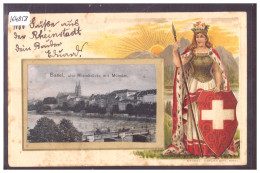 BASEL - PRÄGE KARTE - CARTE EN RELIEF - TB - Bâle