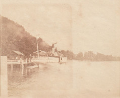 Photo 1901 THUN (Thoune) - Un Bateau à Vapeur, Le Jetée Du Lac (A255) - Thun