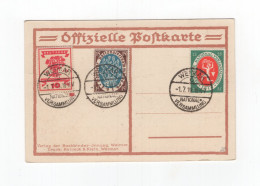 1919 Dt. Reich Farbige FDC  Sonderkarte Dt.  Nationalversammlung  Weimar Mit Minr 107 - 109 ESST - Cartas & Documentos