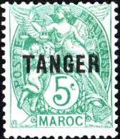 TANGERI, MAROCCO FRANCESE, FRENCH MOROCCO, TIPO BLANC, 1918, NUOVI (MLH*) Scott:FR-MA 75, Yt:MA 83 - Unused Stamps