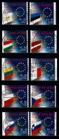 België OBP 3293/3302 - Zegels Uit Boekje B44 - The 10 New Members Of The European Union - Oblitérés