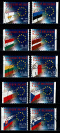 België OBP 3293/3302 - Zegels Uit Boekje B44 - The 10 New Members Of The European Union - Usados
