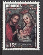 2014 Bolivia Navidad Christmas  Complete Set Of 1 MNH - Bolivie