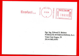 1994 - ECOFUEL CARBURANTE ECOLOGICO - AFFRANCATURA MECCANICA ROSSA - EMA - METER - FREISTEMPEL - Erdöl