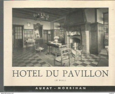 E3 / Tourist Brochure / Livret Publicitaire HOTEL DU PAVILLON AURAY Morbihan - Cuadernillos Turísticos