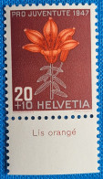 1947 Zu J 123 PRO JUVENTUTE Avec TABS En Français ** / MNH - Unused Stamps