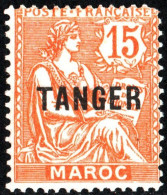 TANGERI, MAROCCO FRANCESE, FRENCH MOROCCO, TIPO MOUCHON, 1918, NUOVI (MLH*) Scott:FR-MA 79, Yt:MA 87 - Nuovi