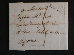 DN15 FRANCE  LETTRE  RR  1826 PETIT BUREAU  MARCOUX A  PARIS   +HARCOURT + AFF. INTERESSANT++ - 1801-1848: Precursori XIX