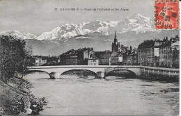 38 Grenoble Pont De L'Hopital Et Les Alpes - Grenoble